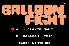 Famicom Mini 13 : Balloon Fight — Title screen