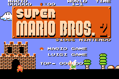 Famicom Mini 21 : Super Mario Bros. 2 — Title screen