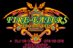 Fire Eaters : Zero Bandits — Title screen