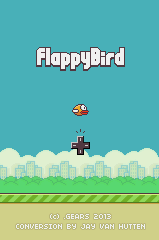 Flappy Bird — Title screen