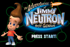 Game Boy Advance Video : The Adventures of Jimmy Neutron Boy Genius, V — Title screen
