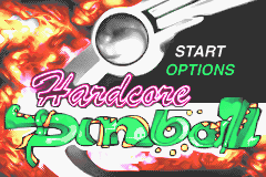 Hardcore Pinball — Title screen