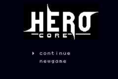 Hero Core — Title screen