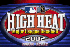High Heat Major League Baseball 2002 — Title screen