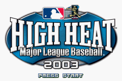 High Heat Major League Baseball 2003 — Title screen