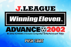 J.League Winning Eleven Advance 2002 — Title screen