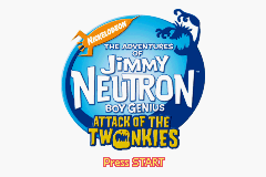 Jimmy Neutron Boy Genius : Attack of the Twonkies — Title screen