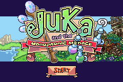 Juka and the Monophonic Menace — Title screen
