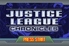 Justice League Chronicles — Title screen