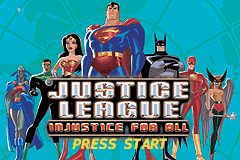 Justice League : Injustice for All — Title screen