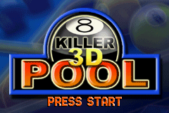 Killer 3D Pool — Title screen