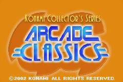 Konami Collector's Series : Arcade Classics — Title screen