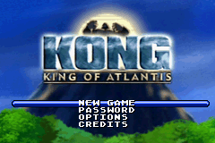 Kong : King in Atlantis — Title screen