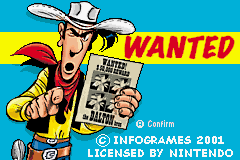 Lucky Luke : Wanted! — Title screen