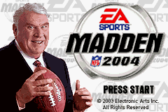 Madden NFL 2004 — Title screen