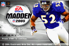 Madden NFL 2005 — Title screen