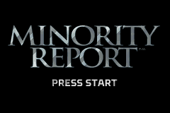 Minority Report : Everybody Runs — Title screen