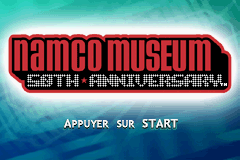Namco Museum : 50th Anniversary — Title screen