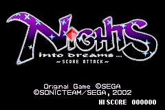 NiGHTS into Dreams - Score Attack — Title screen