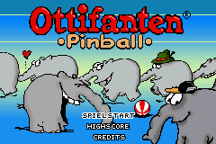 Ottifanten Pinball — Title screen