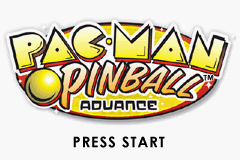 Pac-Man Pinball Advance — Title screen