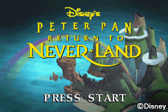 Peter Pan : Return to Neverland — Title screen