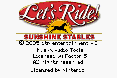 Pippa Funnell : Stable Adventure — Title screen