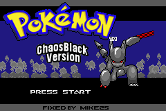 Pokemon : Chaos Black Version — Title screen