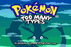 Pokemon Too Many Types — Title screen