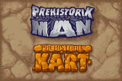 Prehistorik Kart — Title screen