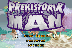 Prehistorik Man — Title screen