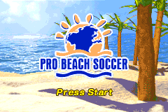 Pro Beach Soccer — Title screen