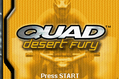 Quad Desert Fury — Title screen