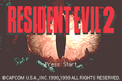 Resident Evil 2 (Unl.) — Title screen