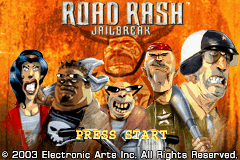 Road Rash: Jailbreak — Title screen