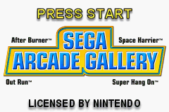 Sega Arcade Gallery — Title screen