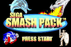 Sega Smash Pack — Title screen