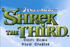 Shrek the Third — Title screen