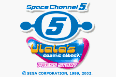 Space Channel 5 : Ulala's Cosmic Attack — Title screen