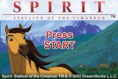 Spirit : Stallion of the Cimarron - Search for Homeland — Title screen