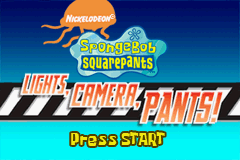 SpongeBob SquarePants : Lights, Camera, Pants! — Title screen