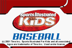 Sports Illustrated for Kids : Baseball — Title screen
