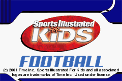 Sports Illustrated for Kids : Football — Title screen
