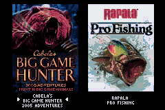 Sportsmans Pack 2 in 1 - Cabela's Big Game Hunter Rapala Pro Fishing — Title screen