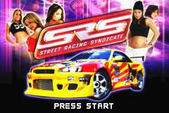 Street Racing Syndicate — Title screen