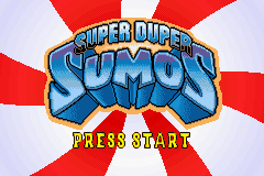 Super Duper Sumos — Title screen