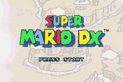 Super Mario DX — Title screen