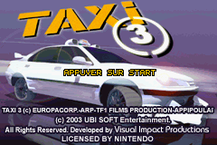 Taxi 3 — Title screen