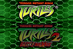 Teenage Mutant Ninja Turtles Double Pack — Title screen