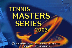 Tennis Masters Series 2003 — Title screen